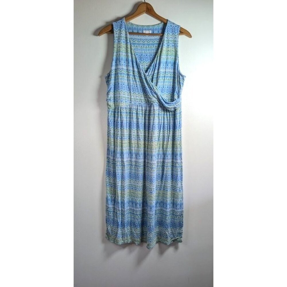 J Jill Maxi Dress Size XL Petite‎ Stretchy Lightweight Resort Party Summer Boho